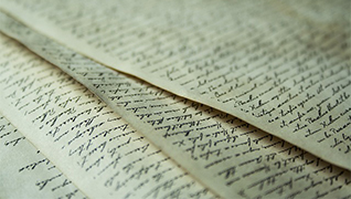 stock image of written pages